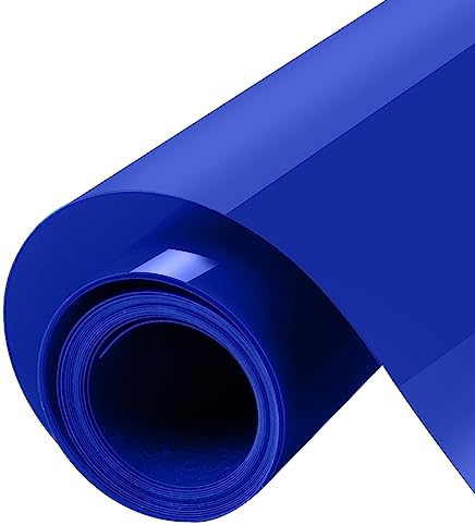 HTVRONT Puff Vinyl Heat Transfer, 10" x 6ft Blue Puff Vinyl