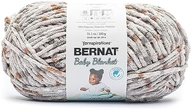 Bernat Baby Blanket Yarn for Crocheting Soft, Pebble Dot