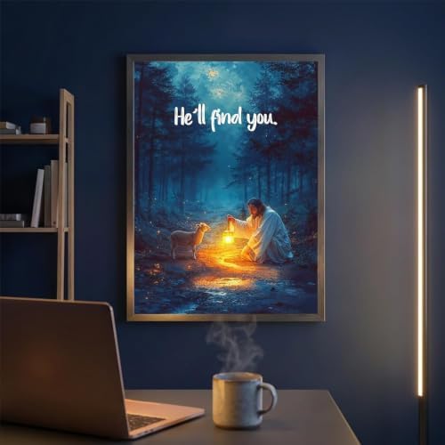 Diamond Art Kits for Adults,Jesus and sheep Diamond Painting Kits 12x16in