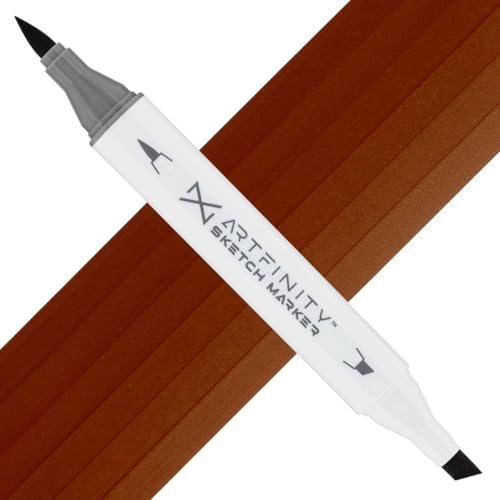 Artfinity Sketch Markers - Light Umber E1-7, Vibrant, Professional, Dye-Based Alcohol Markers for Artists, Drawing, Travel, & More