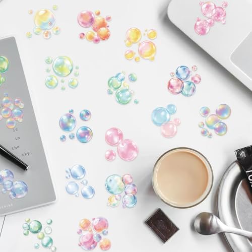 50PCS Iridescent Bubble Stickers Pack