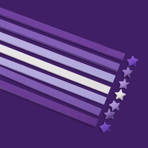 Origami Paper Stars, Colorful Handcraft Origami Lucky Star Paper DIY Paper Arts Creativity Hand Art Crafts (Purple gradient (1350) sheets)