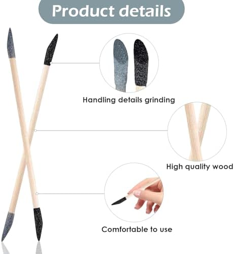 Sanding Sticks 50 Pcs, Double-Ended Sanding Tools for Wood & Plastic Models, 120/280 Grit, 5.4 x 0.2 Inch - Fine Detailing in Tight Spaces with Matchstick Design