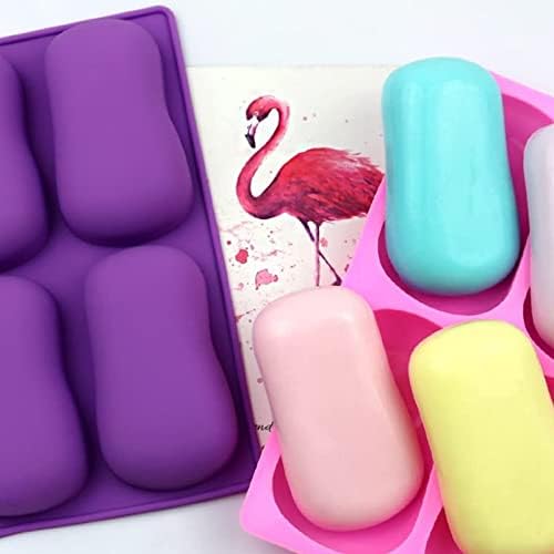 2Pcs Oval Silicone Soap Molds, Classic Oval Shaped Molds for Chocolate Jelly Candy Making