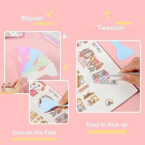 Doraking Scrapbooking Tools with Glue Tweezer Shovel Cutter Pen for Crafting, Scrapbooking, Card Making, Paper Crafts