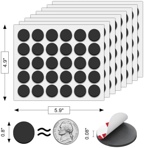Towjug Round Magnets with Adhesive Backing, 240 Fridge Circle Magnetic Tape