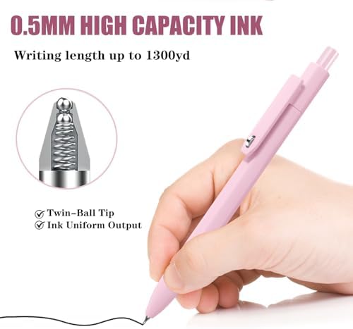 Vitoler Highlighters and Gel Pens，12 Pack Assorted Colors | Chisel Tip Quick Dry Aesthetic Highlighters and 0.5mm Black Ink Pens for Study, Journaling and Office Supplies