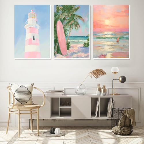 3 Pack Paint by Numbers for Adults with Framed Canvas - with Wooden Easel