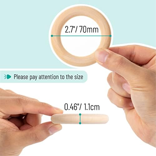 Mr. Pen- Wooden Rings, 2.7", 10 Pack, Wooden Rings for Crafts, Wood Rings