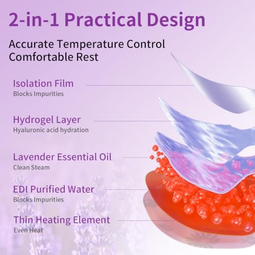 14 Pcs Steam Hydrogel Eye Mask, Disposable Heated Eye Mask, Self Heating Warm Compress for Eyes, Hydrating Steam Eye Masks for Dry Eyes, Relaxing for Sound Sleep, Home & Travel Gifts