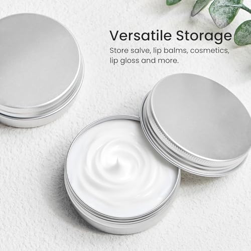 TUZAZO 48Pack Aluminum Tins, 2 Oz Metal Container with Lids and Labels