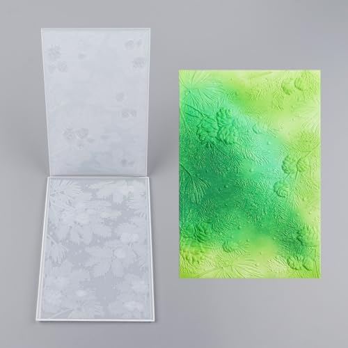 BAOFALI 3D Pine Leaves, Pine Nuts Plastic Embossing Folders for DIY Scrapbooking Photo Album Card Paper Craft Decoration for Card Making,Embossing Template Paper Card Embossing Stencil