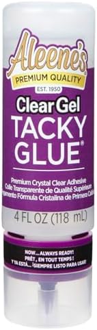 Aleene's Clear Gel Tacky Glue for Crafts in Always Ready Bottle, Nontoxic, Applies and Dries Clear, 4 fl oz