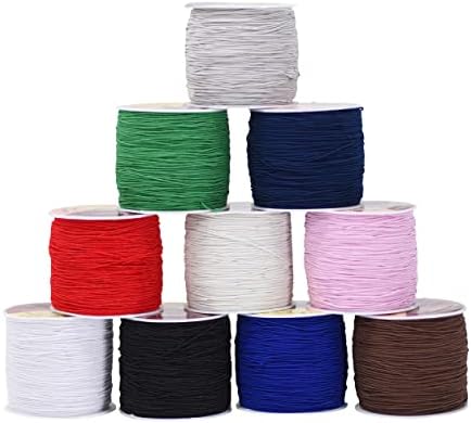 Mandala Crafts 0.6mm Assorted Shirring Sewing Elastic Thread 87X10 Yds