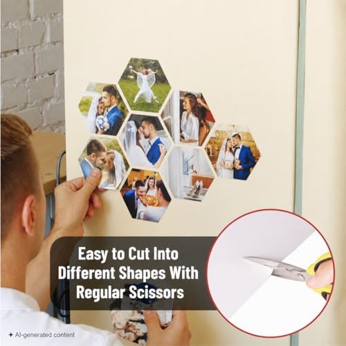 Mr. Pen- Adhesive Magnetic Sheets, 8" x 10", 12 Pack, Cuttable Magnets Flexible Magnet Sheets with Adhesive for Crafts Photos, Classroom Decorations, Easy Peel and Stickers for Planning