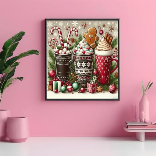 BAWKENTON Santa Claus Diamond Art Kits for Adults, DIY Christmas Wall Decor