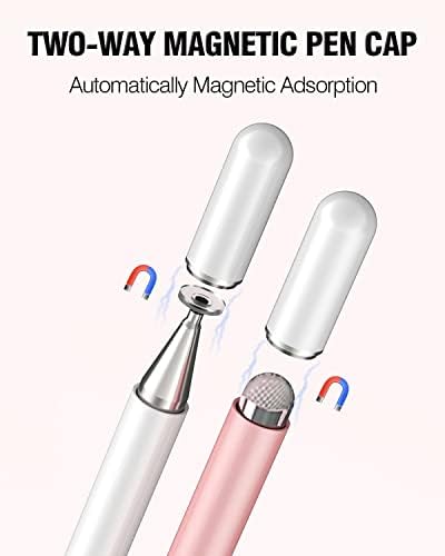 Stylus Pens for Touch Screens, 2 in 1 High Precision Universal Stylus Pen for iPad Compatible with Apple, iPhone, iPad, Android, Microsoft Tablets, Phones, 3 Pack - Blue, Pink, Purple