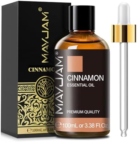 MAYJAM Cinnamon Essential Oil for Diffuser Soap Candle Making, 3.38FL.OZ