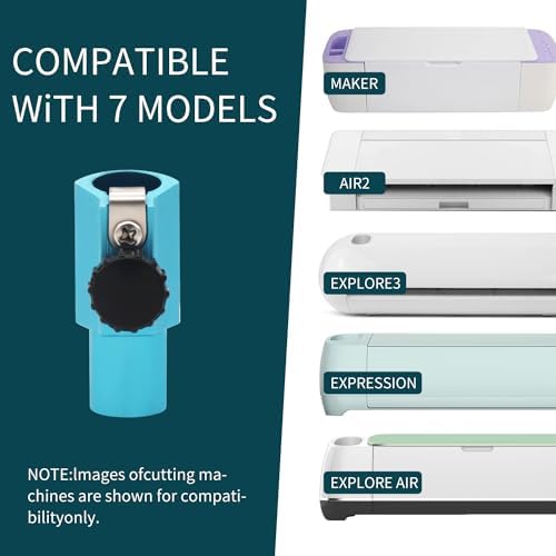 Universal Pen Adapter for Maker 3/Explore 3/Air 2/Air/Maker/Explore Cutting Machines, Fits All Pens, Markers, Scoring Stylus, Pen Holders， Pen Holders Set in one adapter.(Aluminum, Blue)