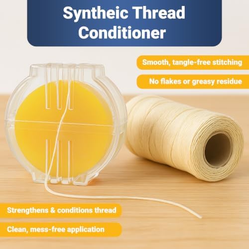 Thread Wax and Thread Conditioner (2pk) - for Sewing and Gloss Threads Waxer. Magic Conditioner for Hand Sewing Embroidery. Hand Quilting Supplies to Strengthen and Reduce Knots