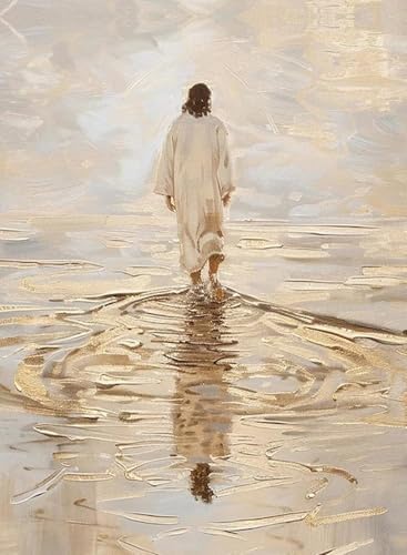 Jesus Paint by Numbers Kit for Adults Framed Canvas 12X16 in, Frameworkless