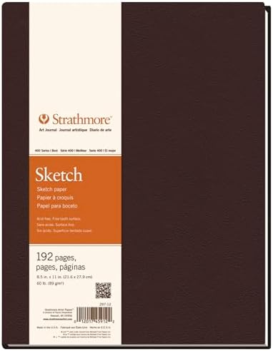 Strathmore 400 Series Hard Bound Sketch Journal, 60 lb. Paper, 11 X 14 inches, 192 Pages (297-14)