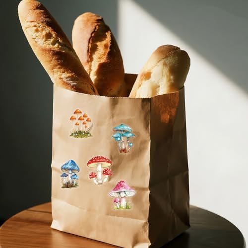 50Pcs Watercolor Mushroom Vinyl Stickers