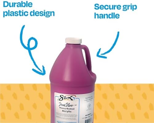 Sax True Flow Heavy Body Acrylic Paint, 1/2 Gallon, Magenta - 408508, 64 Fl Oz (Pack of 1)