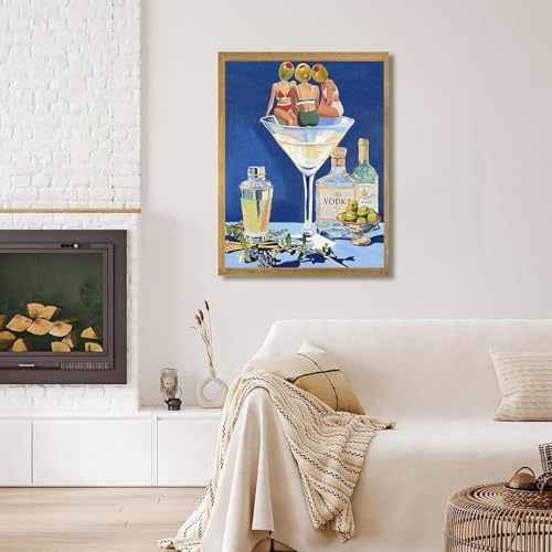 EIBEILI Diamond Art Kits for Adults, Female Cocktail Diamond Painting Kits for Beginner DIY 5D Full Drill Diamond Dots Crafts for Home Wall Decor Gifts 12x16 Inch