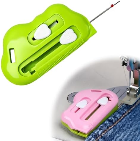 3 in 1 Magnetic Seam Guide for Sewing Machine with Seam Rippers & Needle Threader, 2026 New Multifunctional Magnetic Sewing Guide Hemmer with Scale Universal Sewing Supplies & Accessories (Green -B)