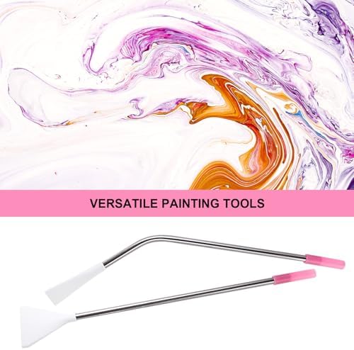 Stainless Steel Blow Nozzles, Acrylic Paint Pouring Tool, Fluid Art | 4-Pack, for Bloom & Dutch Pour Techniques, Pour Painting Supplies, Durable Stainless Steel, Easy to Use, Creative Art Tool