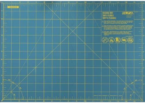 OLFA 12x17" Folding Self-Healing Rotary Mat (FCM-12x17) - Triple-Layer