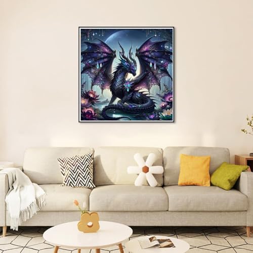 Ekuxom 5D Dragon Diamond Art Kits for Adults-Diamond Painting 14x14 inch