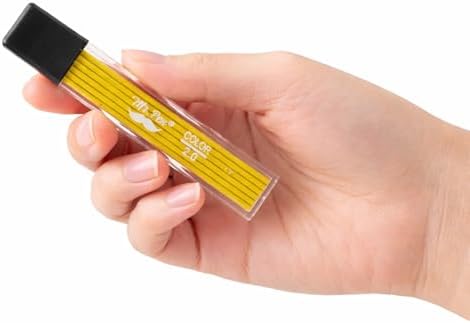 Mr. Pen- 2.0 mm Lead Refills, 48 Pack (12 per Tube), Yellow, 90 mm Length