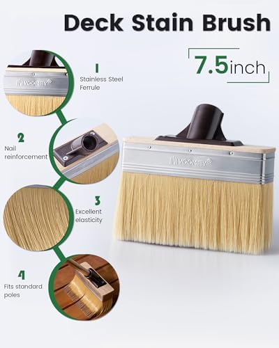 Voomey 7.5in Deck Stain Brush Applicator for Wood Fence Brick & Wall