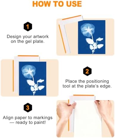 UCEC 3 Pack Paper Positioning Tool 6x8 Inch with Brayer Roller Set