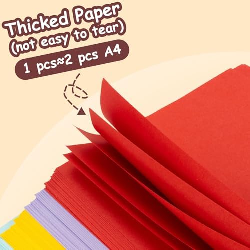 hapray 500 Colored Origami Paper 6x6 & 1350 Star Origami, Crafts for Kids