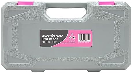 CARTMAN Complete Household Tool Set, Pink Hand Kit With Storage Case | Versatile tool assortment for home repairs, DIY projects, furniture setup, crafting, and daily household fixes in toolbox.