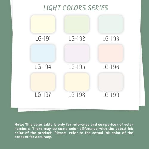 languo Acrylic Paint Markers, 9 Colors Light Series, Soft Brush Tip