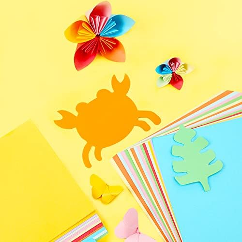 Origami Paper, Pack of 500 Sheets - 20 Vivid Colors - Double Sided - 6 Inch Square, Easy Fold Paper for Kids Adult Beginners Training Arts & Crafts Projects.