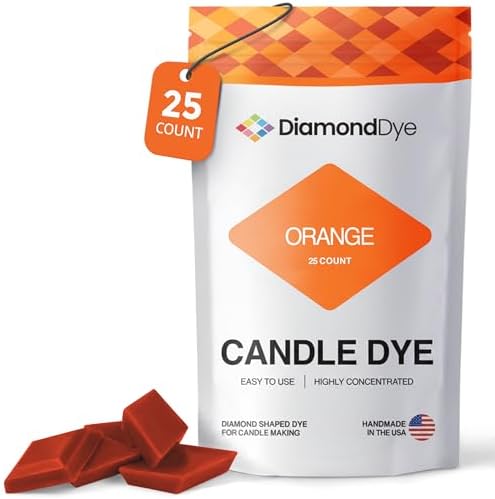 Orange Candle Dye Chips, Soy & Paraffin Candle Making, 25 Pack