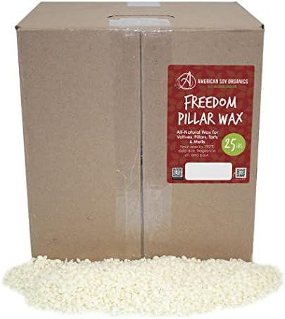 American Soy Organics Freedom Soy Pillar Wax Beads, 25 lbs