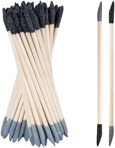 Sanding Sticks 50 Pcs, Double-Ended Sanding Tools for Wood & Plastic Models, 120/280 Grit, 5.4 x 0.2 Inch - Fine Detailing in Tight Spaces with Matchstick Design