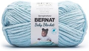 Bernat Baby Blanket Yarn for Crocheting Soft, Bubbly Blue