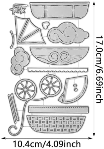 Patchwork Stroller Clouds Metal Cutting Dies for Card Making