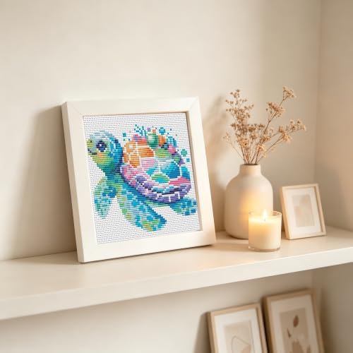 Sea Turtle Stamped Cross Stitch Kits for Adults,Beginner Cross-stitch Kits