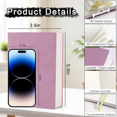 Thick Blank Journal Notebook 400 Pages A6 Unlined Sketchbook