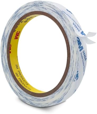3M Double Sided Tape Thin 0.5"×32.8Ft, 9448A Double Coated Tissue Tape