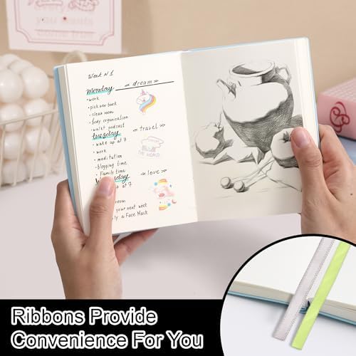 Thick Blank Journal Notebook 400 Pages A6 Unlined Sketchbook