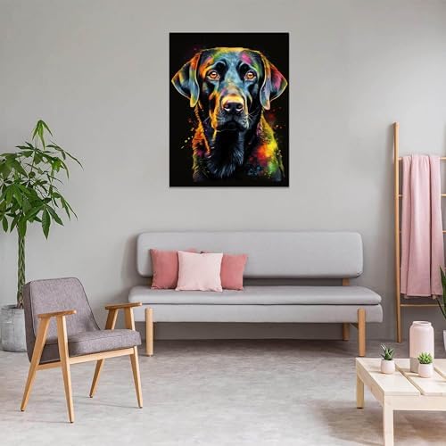EIBEILI Diamond Painting Kits for Adults DIY 5D Diamond Art Paint with Round Diamonds Full Drill Gem Dog Art Painting Kit for Home Wall Decor Gifts 12x16inch